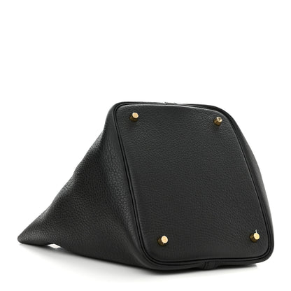 Hermes Taurillon Clemence Picotin Lock 22 MM Black 4 of 11