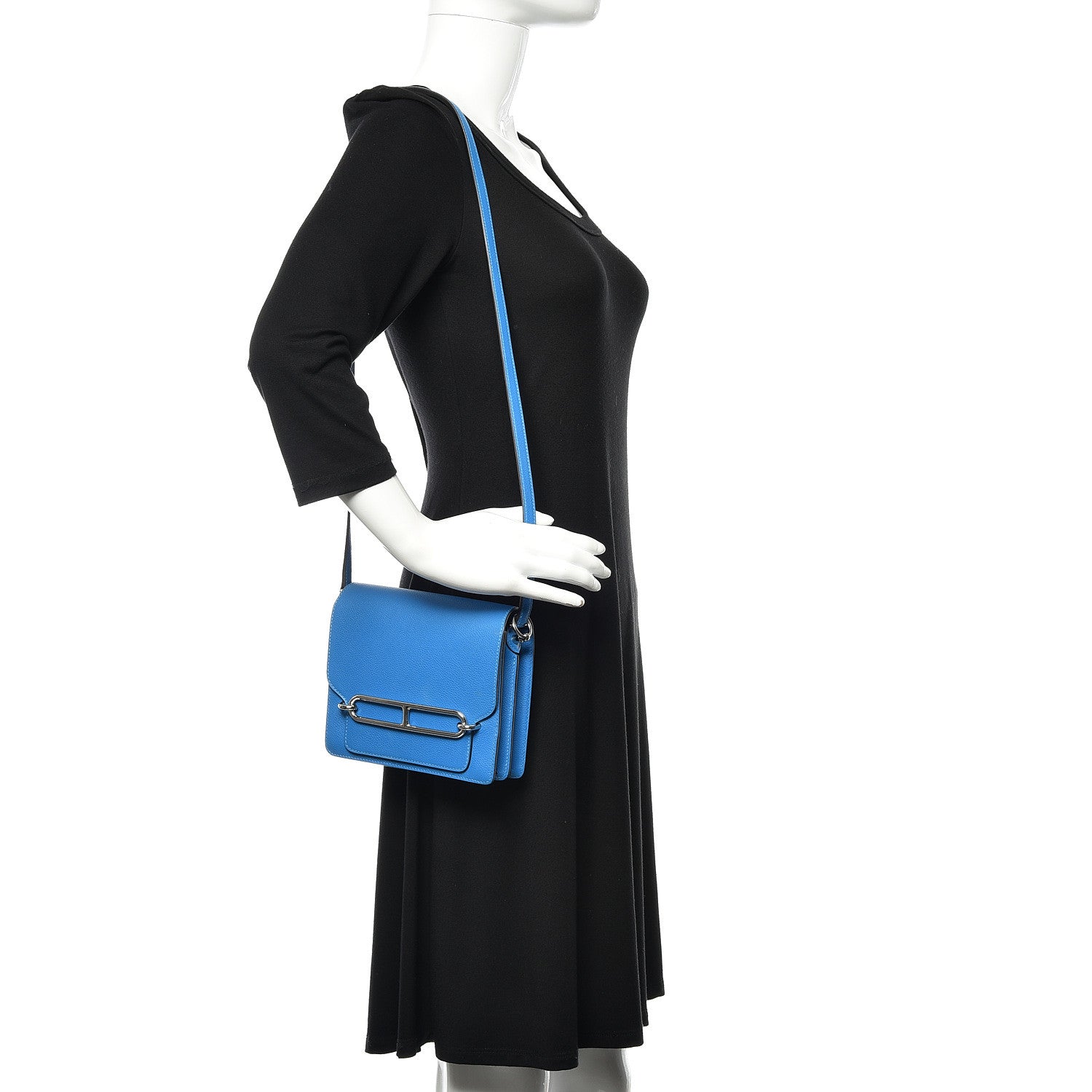 Hermes Evercolor Mini Sac Roulis Bleu Zanzibar 2 of 12