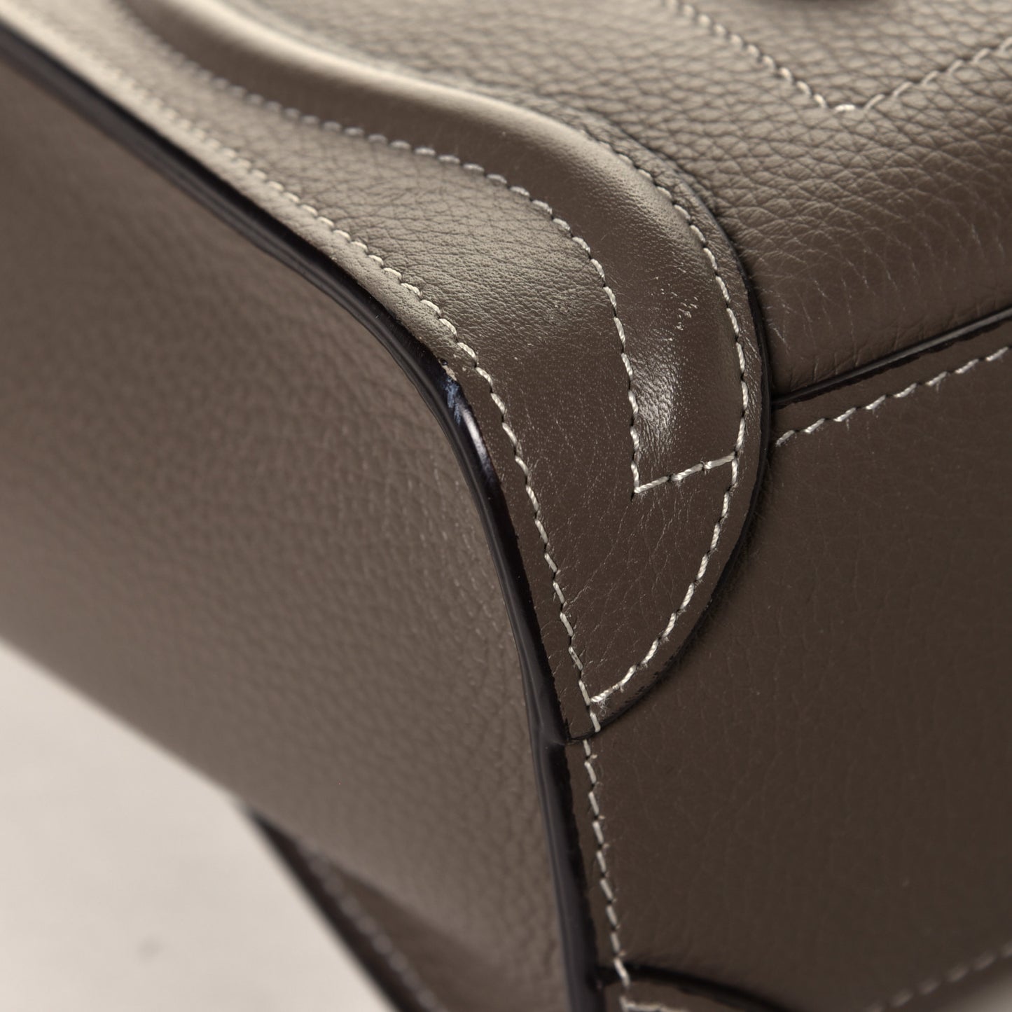 Drummed Calfskin Nano Luggage Souris