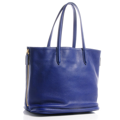 Alexander McQueen Leather Padlock Skull Tote Blue 3 of 8