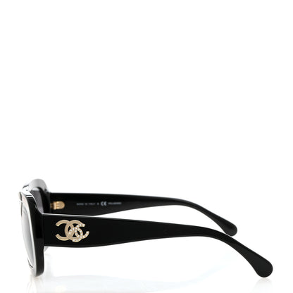 Chanel Acetate Polarized CC Sunglasses 5468-B-A Black 3 of 8