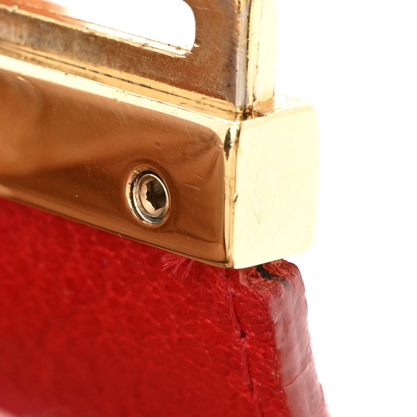 Haymarket Check Small Crossbody Clutch Bag Military Red