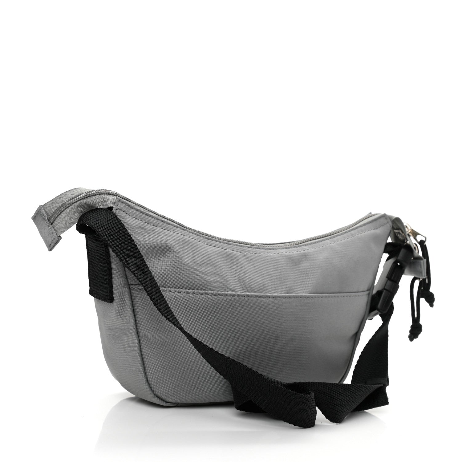 Balenciaga Recycled Sport Nylon Logo Embroidered Wheel Sling Bag Balenciaga Grey Black 2 of 8