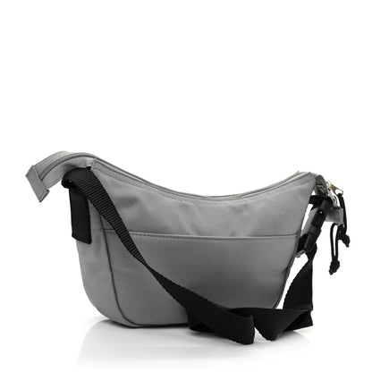 Balenciaga Recycled Sport Nylon Logo Embroidered Wheel Sling Bag Balenciaga Grey Black 2 of 8