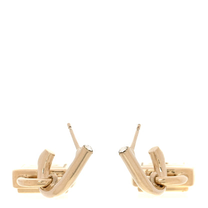 Chanel Metal CC Lock Drop Earrings Gold 3 of 4
