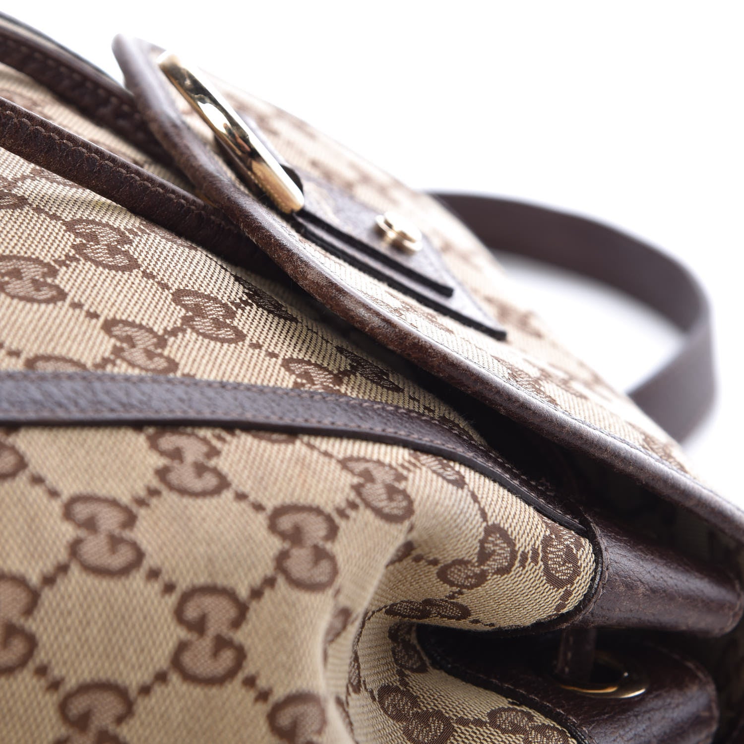 Gucci GG Monogram Flap Backpack Brown 17 of 19