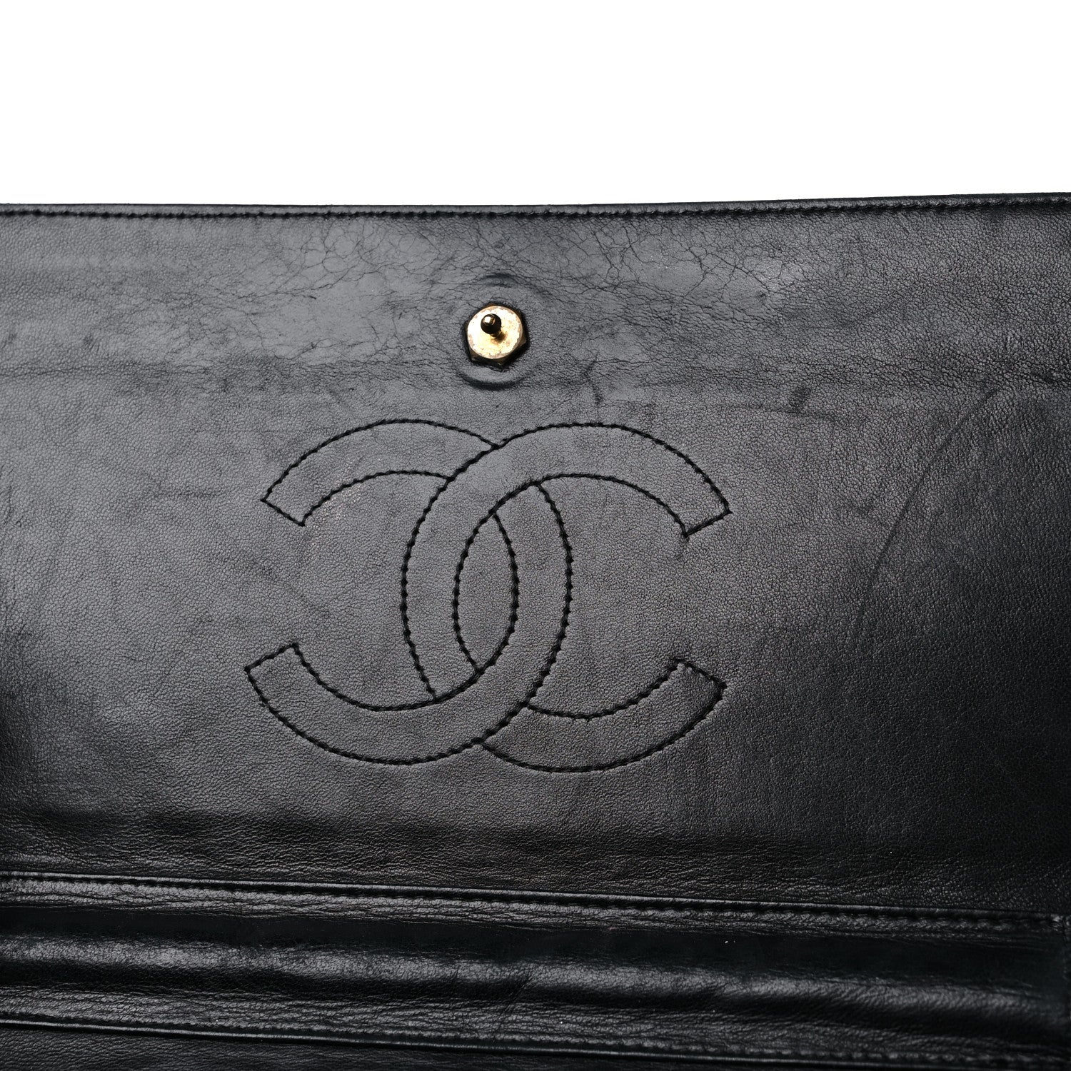 Chanel Lambskin Diagonal Quilted Small Single Flap Black 12 of 16