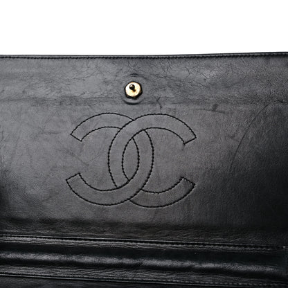 Chanel Lambskin Diagonal Quilted Small Single Flap Black 12 of 16