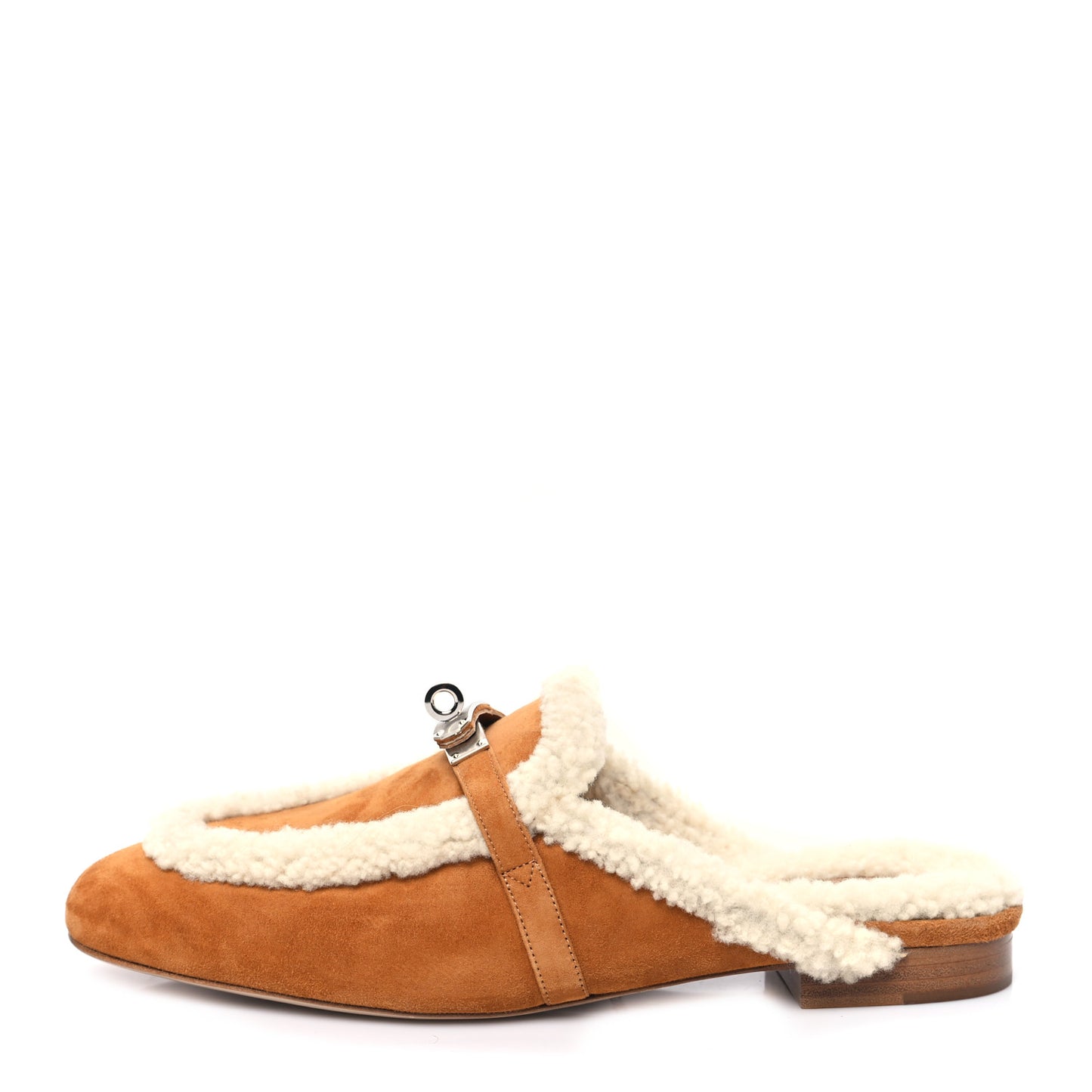 Suede Goatskin Woolskin Womens Oz Mules 41 Naturel