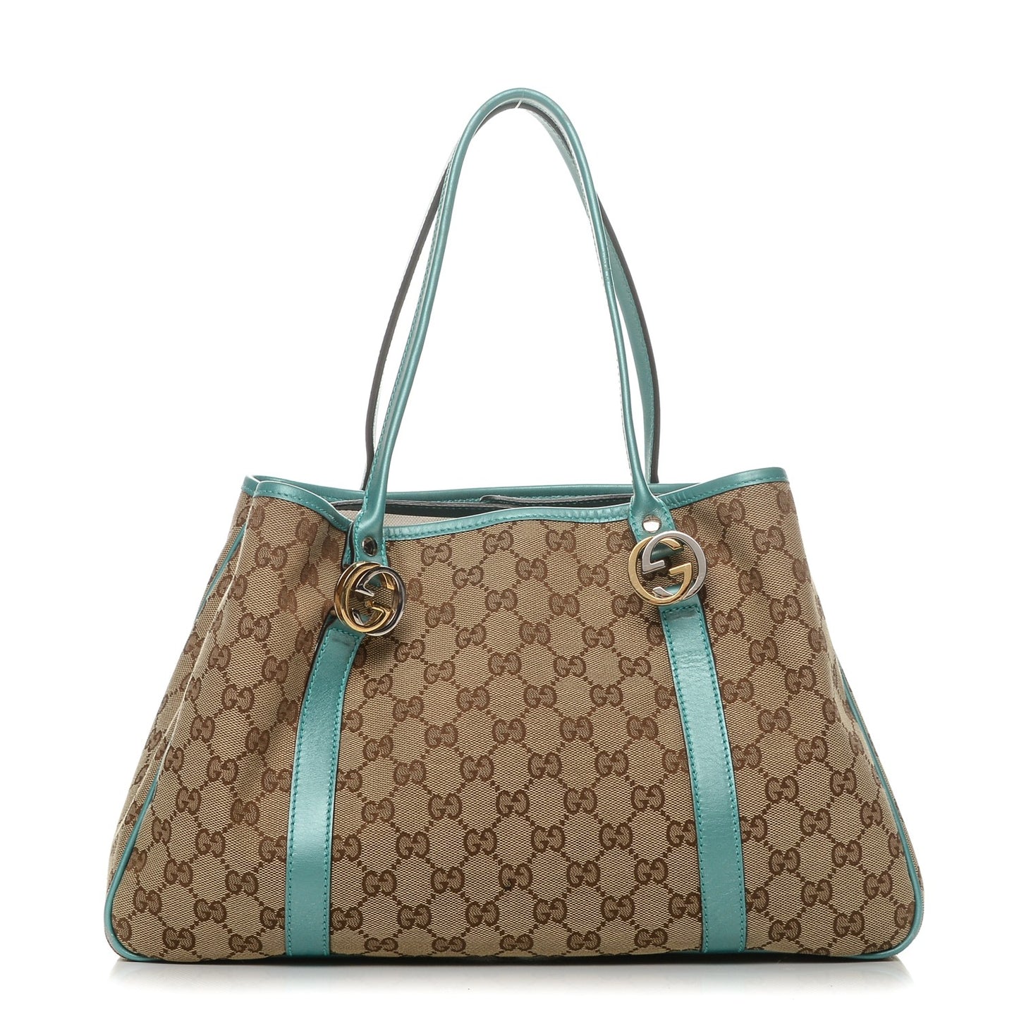 Monogram Medium Twins Shoulder Bag Turquoise