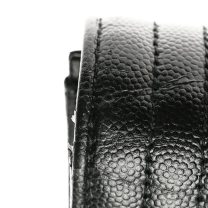 Saint Laurent Grain De Poudre Mixed Matelasse Triquilt Large Monogram Wallet Black 9 of 12
