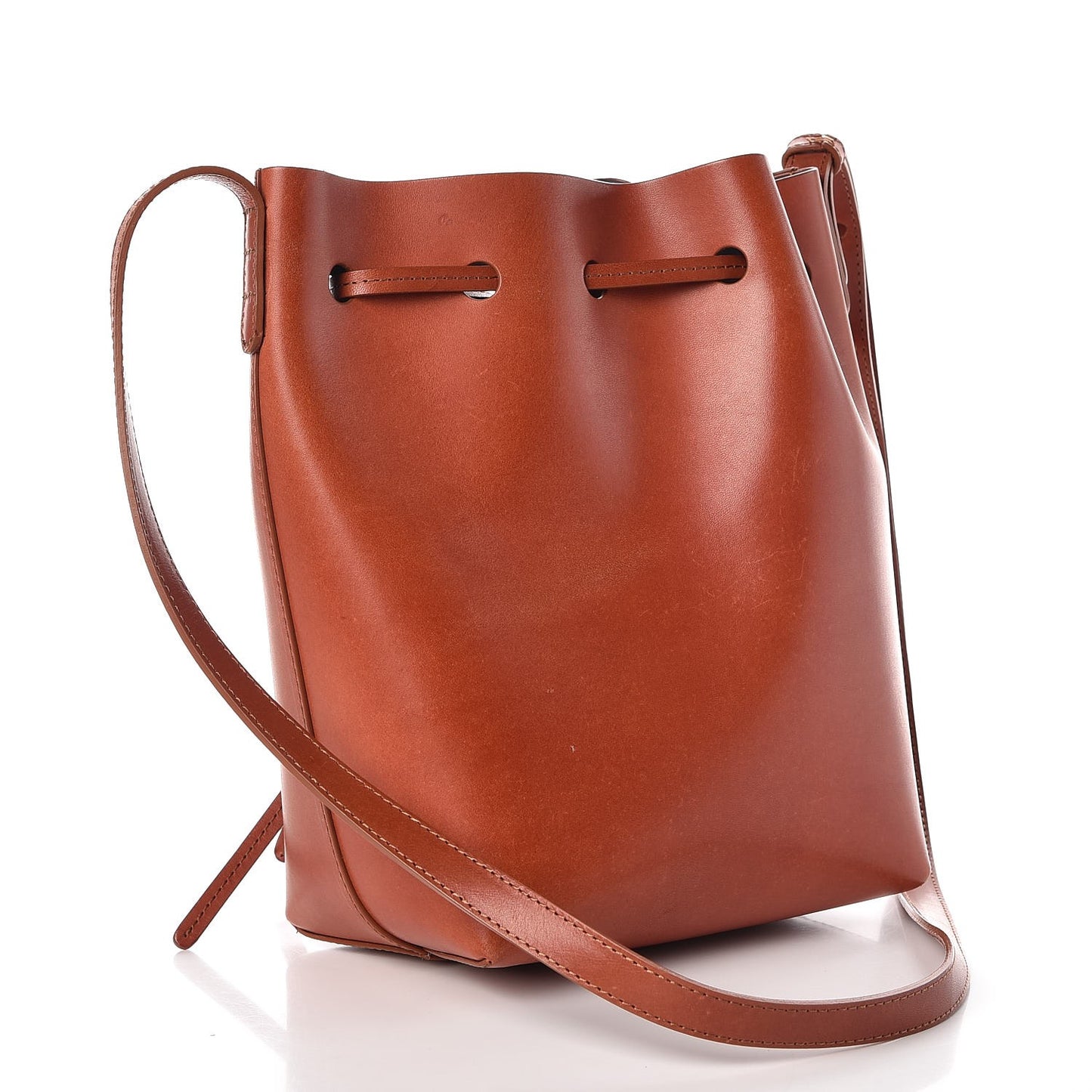 Calfskin Mini Bucket Bag Saddle