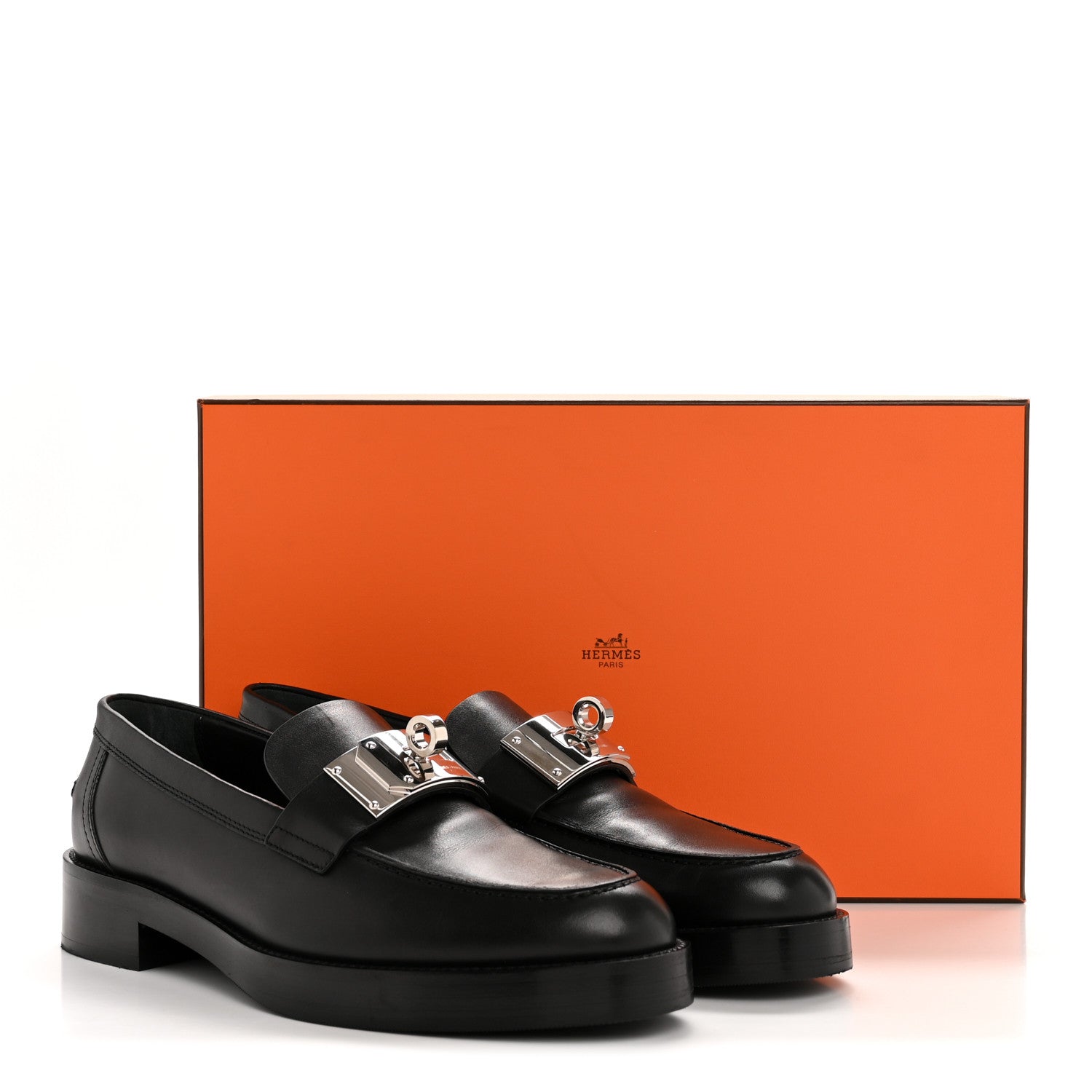 Hermes Calfskin Womens Hot Loafer 40 Black 11 of 11