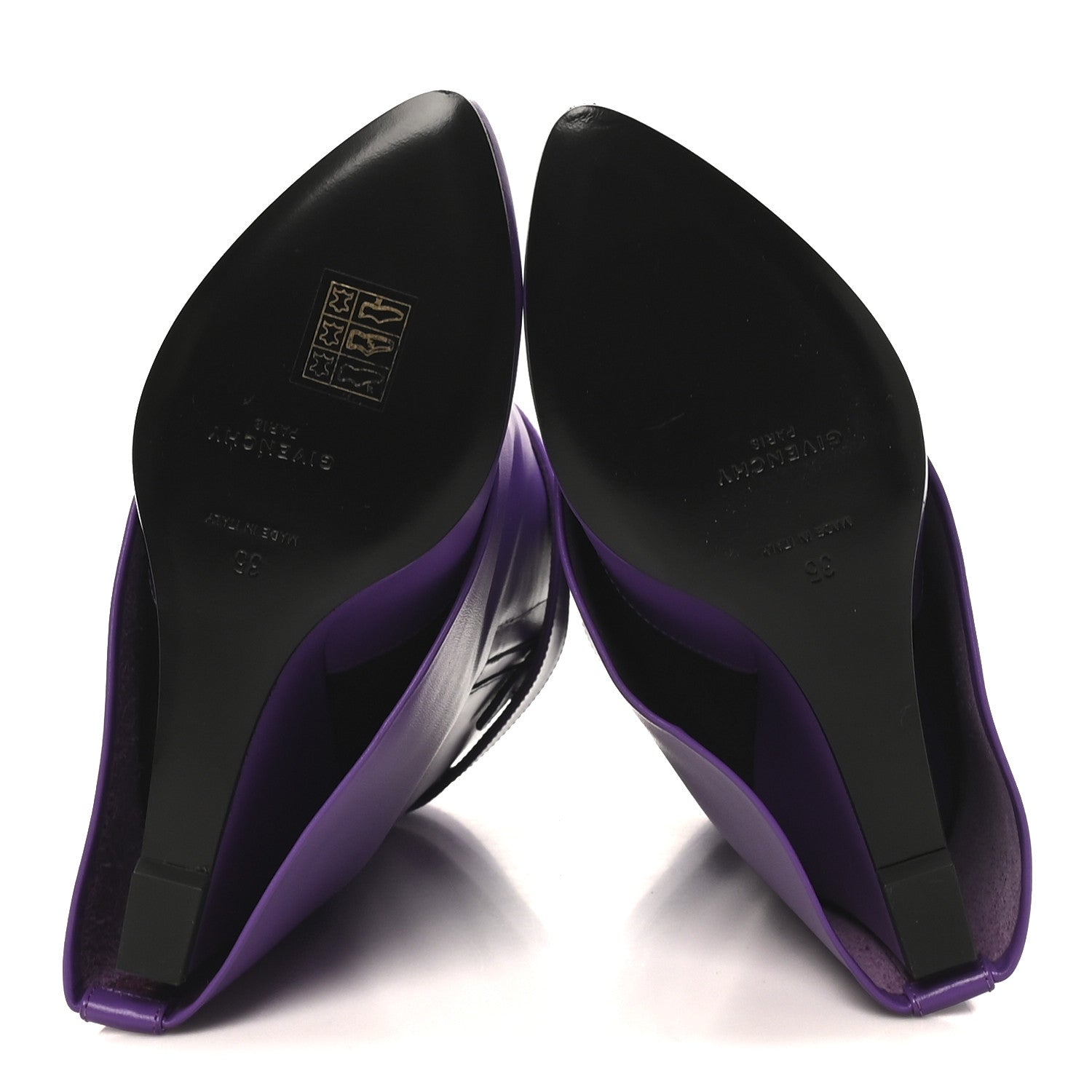 Givenchy Calfskin Shark Lock Ankle Boots 35 Ultraviolet 6 of 10