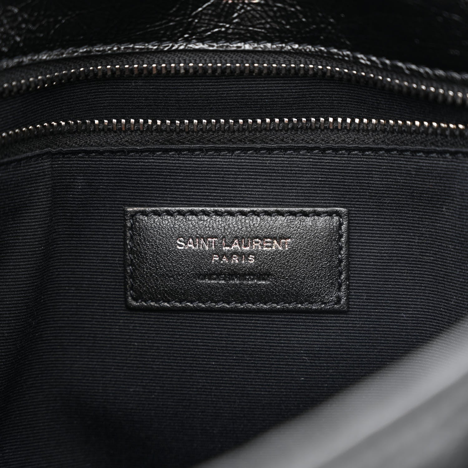 Saint Laurent Crinkled Calfskin Matelasse Monogram Medium Niki Chain Satchel Black 6 of 10