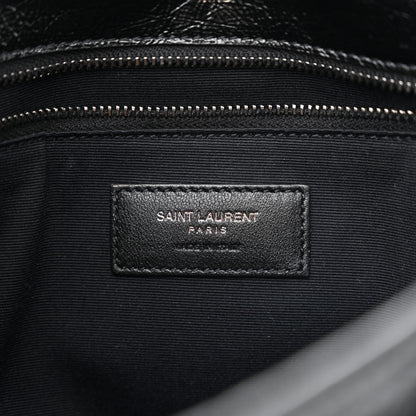 Saint Laurent Crinkled Calfskin Matelasse Monogram Medium Niki Chain Satchel Black 6 of 10