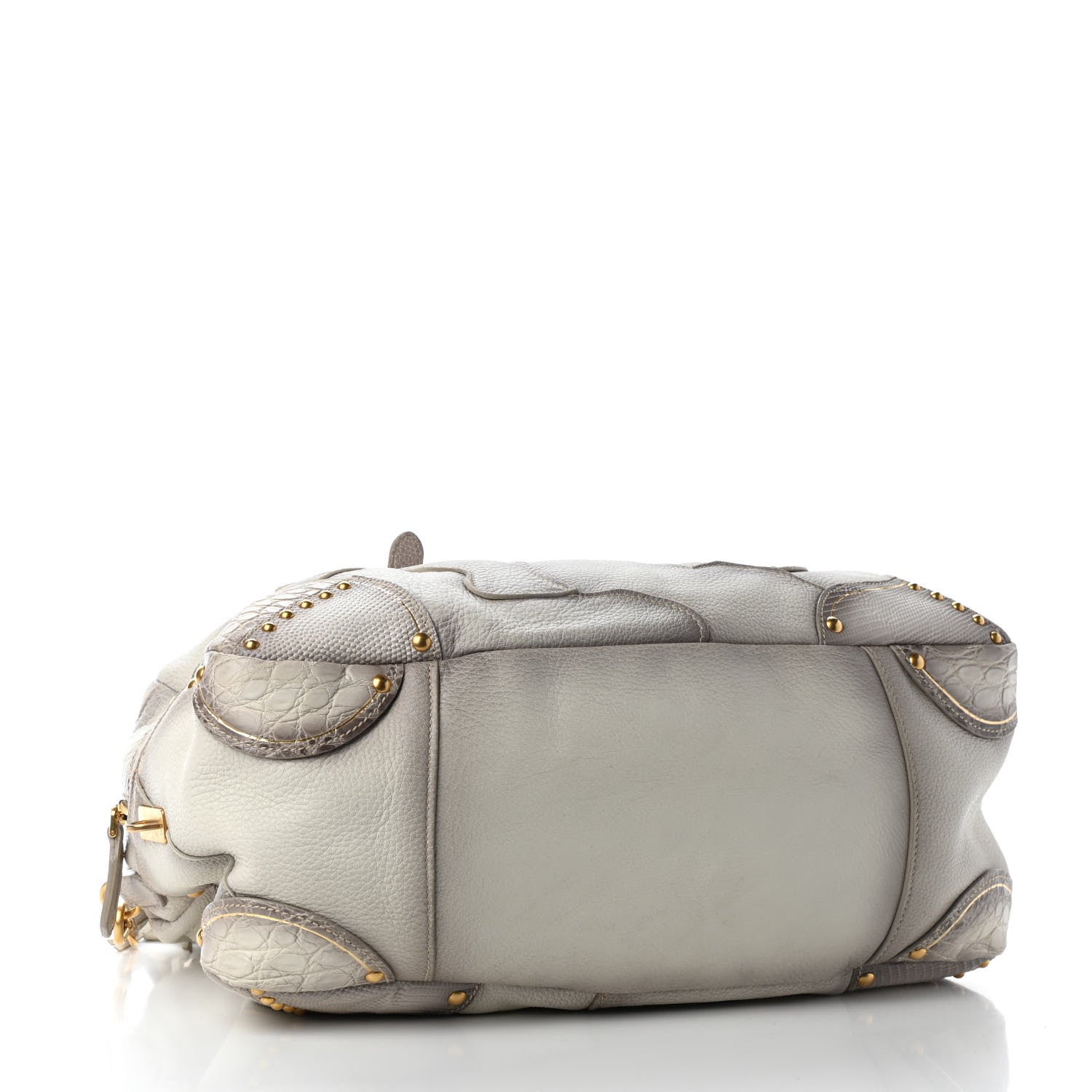 Prada Cervo Patchwork Fringe Bowler Bianco 3 of 8