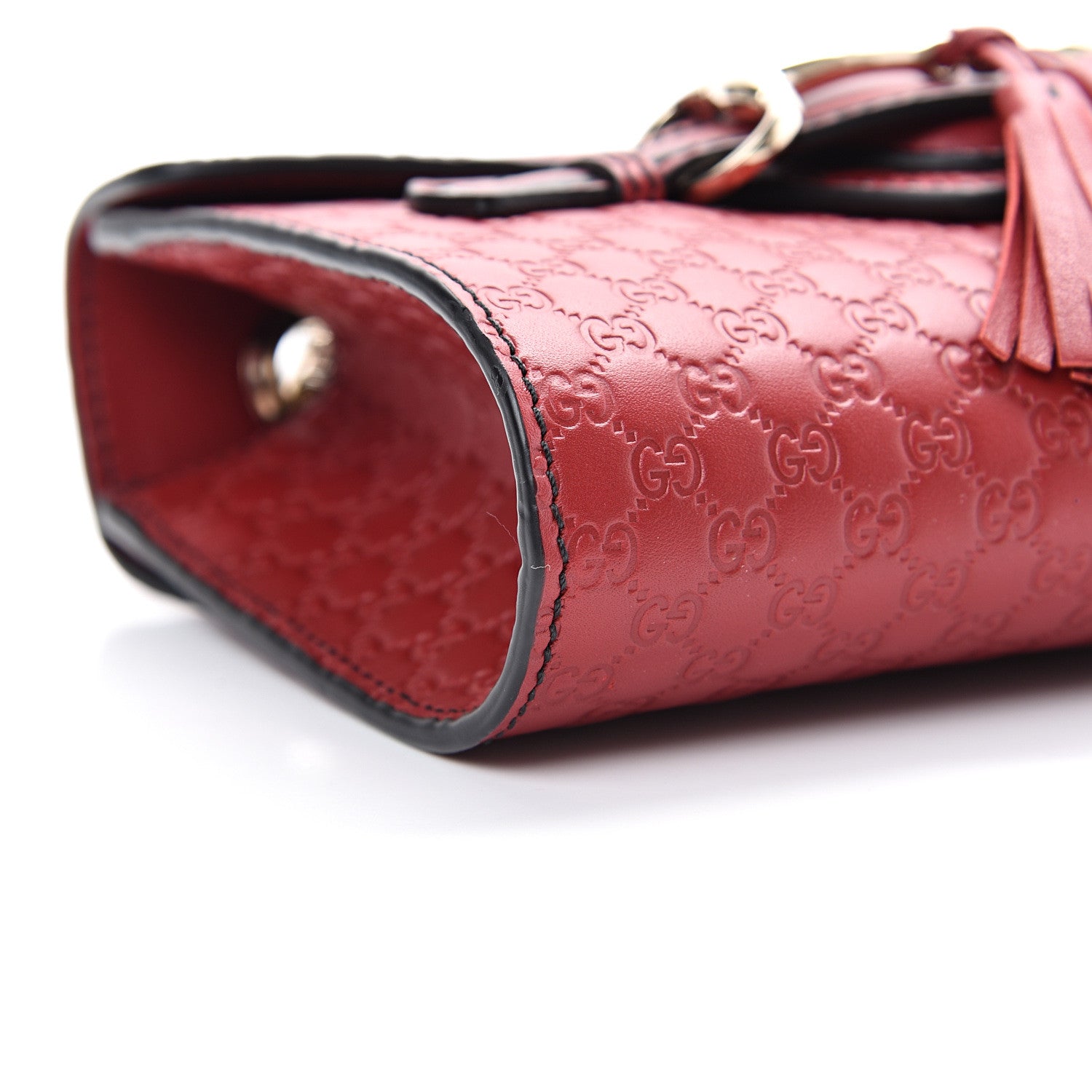 Gucci Soft Microguccissima Mini Emily Chain Shoulder Bag Rosso 8 of 10