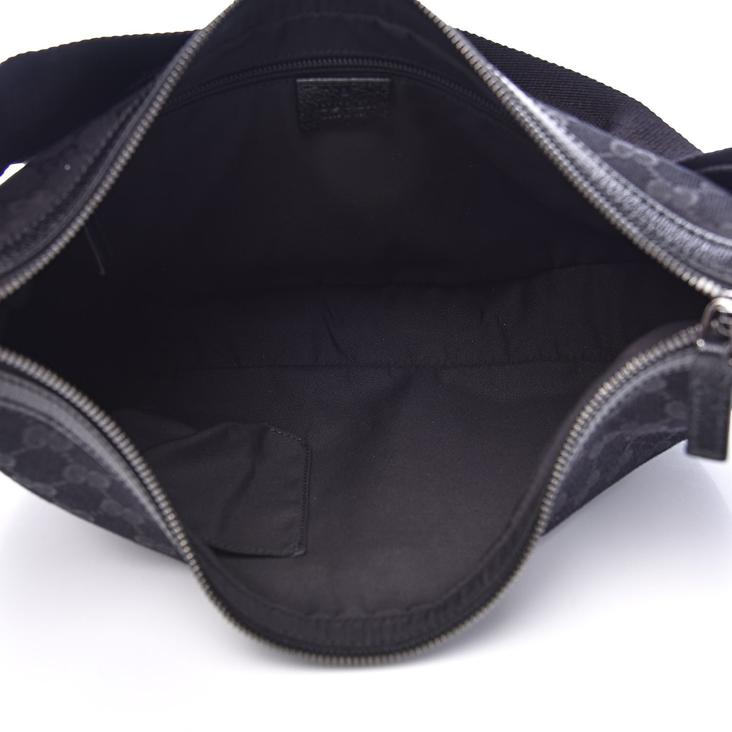 Gucci Monogram Medium Half Moon Hobo Black 5 of 10