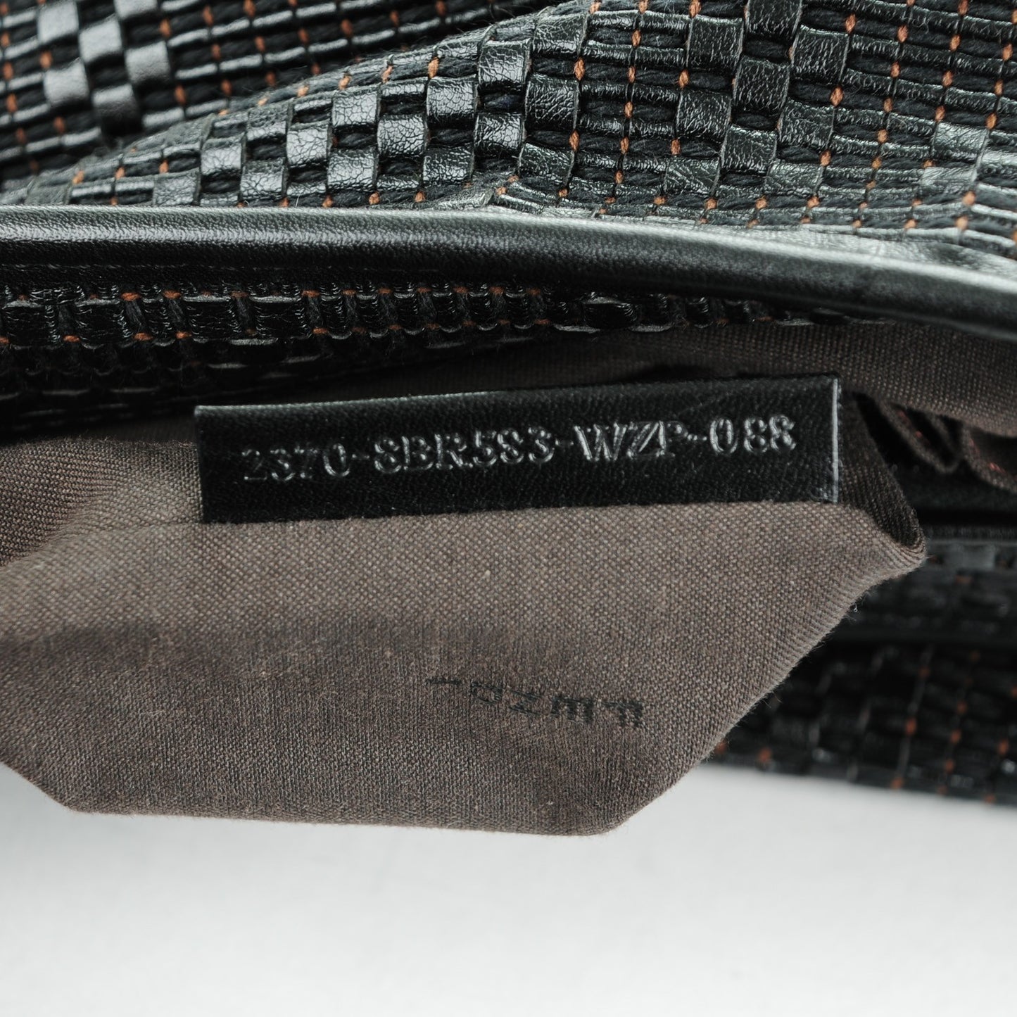 Leather Zucca Woven Forever Hobo Black