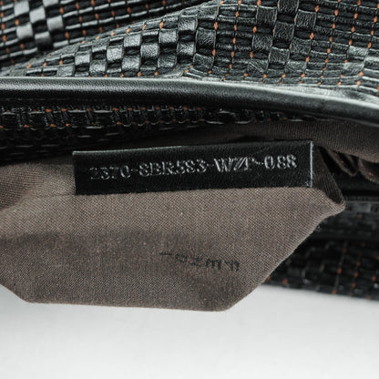 Fendi Leather Zucca Woven Forever Hobo Black 7 of 8