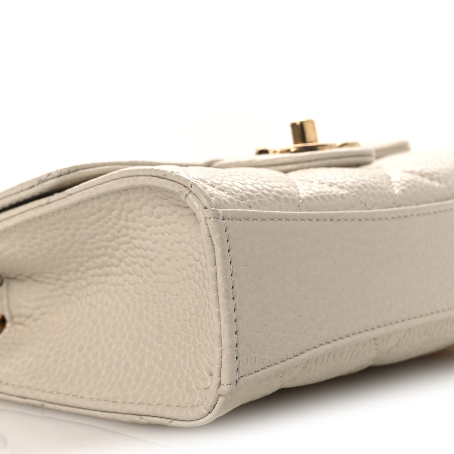 Caviar Quilted Mini Flap Bag Light Beige