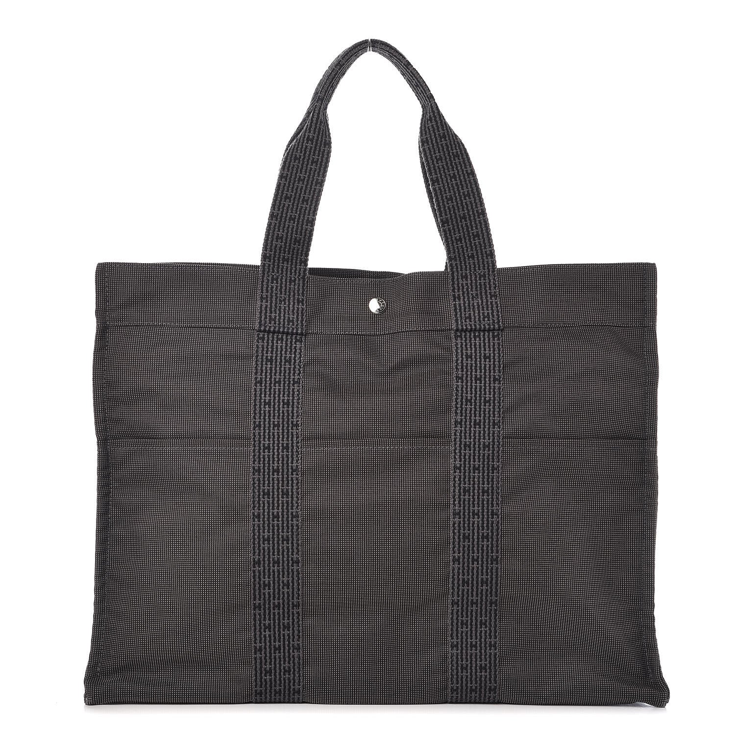 Hermes Canvas Herline Tote GM Grey 1 of 8