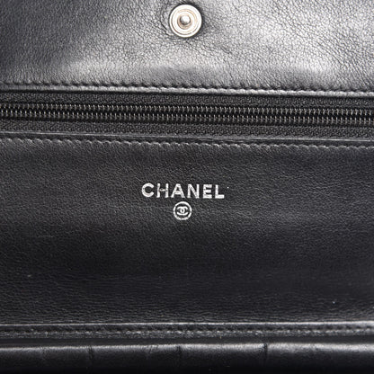 Chanel Caviar Timeless CC Wallet On Chain WOC Black 6 of 8