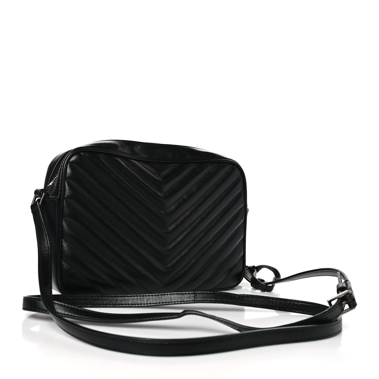 Calfskin Matelasse Monogram Lou Camera Bag Black