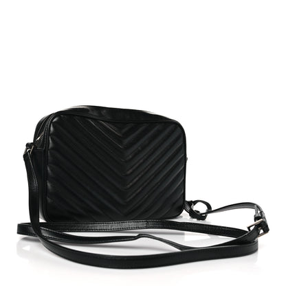 Saint Laurent Calfskin Matelasse Monogram Lou Camera Bag Black 3 of 9