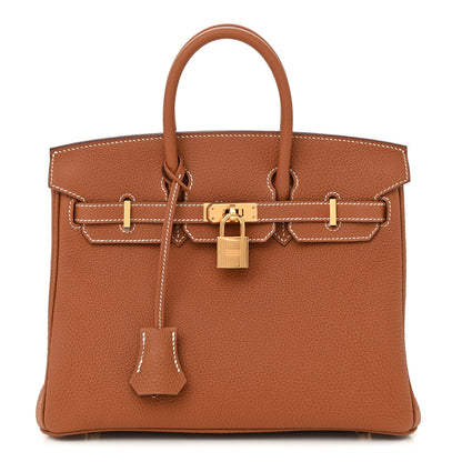Hermes Togo Birkin 25 Gold 1 of 11