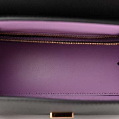 Versace Grained Calfskin La Medusa Top Handle Bag Black Lilac 5 of 9