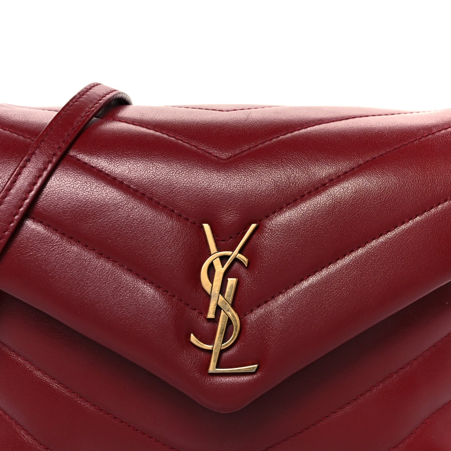 Calfskin Y Quilted Monogram Toy Loulou Crossbody Bag Rouge