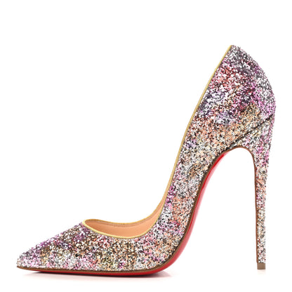 Christian Louboutin Glitter So Kate 120 Pumps 35 Rosette Gold 1 of 8