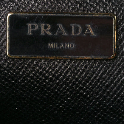 Prada Saffiano City Calfskin Bi-Color Tote Fuoco Black 6 of 20
