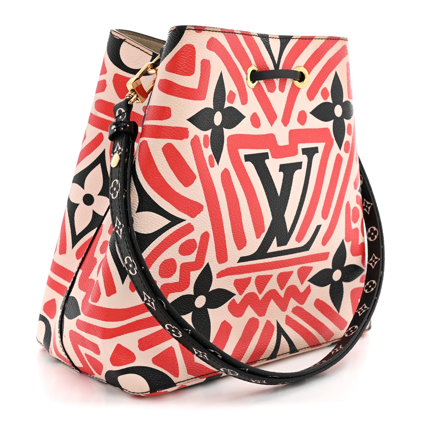 Monogram Giant Crafty NeoNoe MM Creme Rouge Black