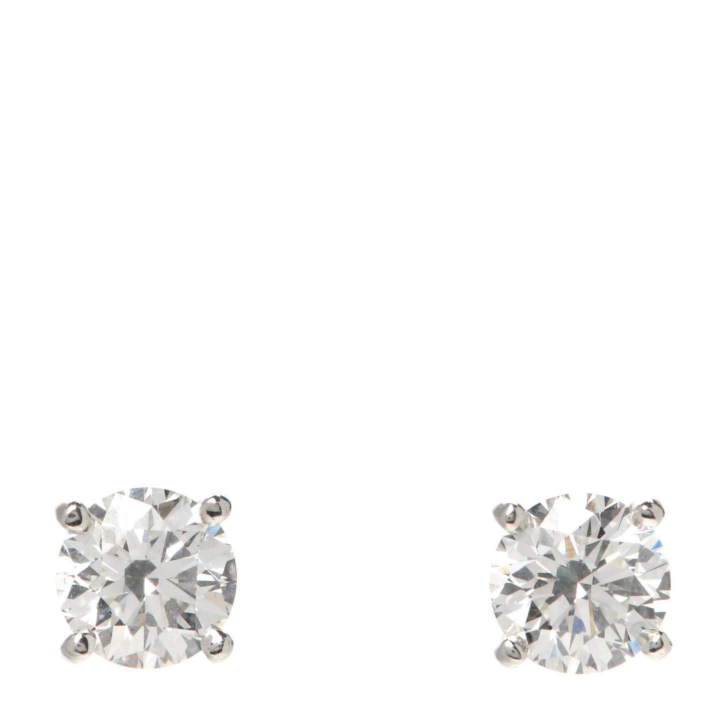Platinum Diamond 1.80ctw Solitaire Earrings