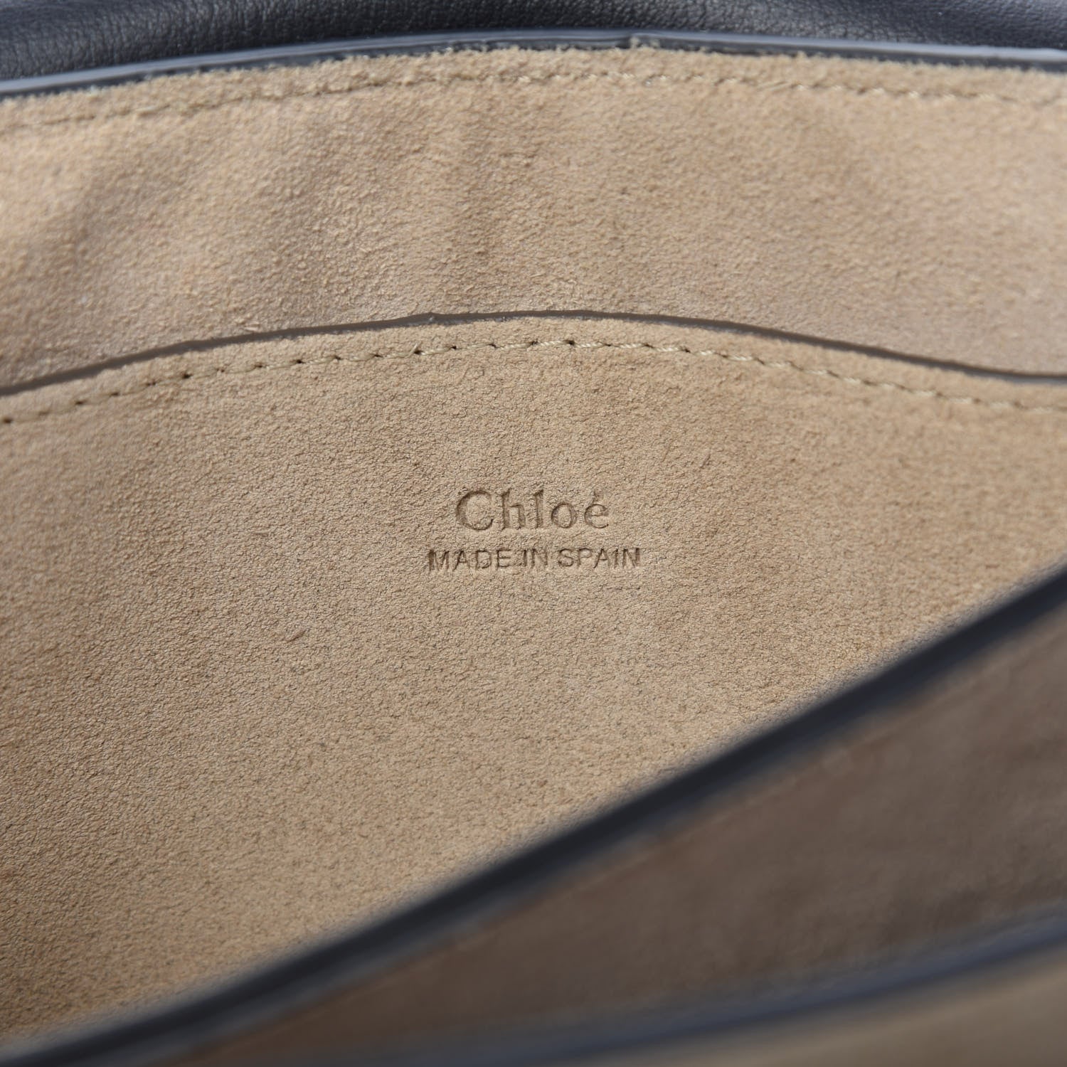 Chloe Suede Calfskin Small Faye Shoulder Bag Black 8 of 10