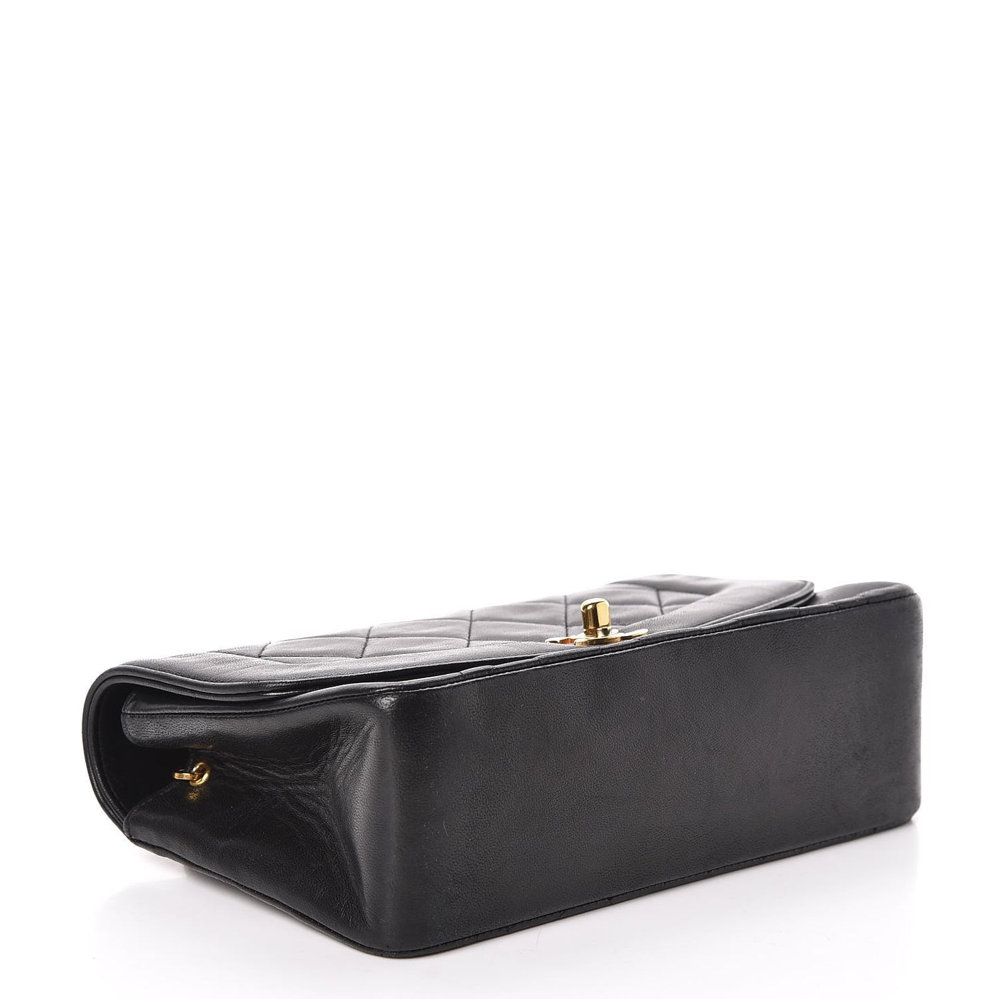 Lambskin Quilted Small Single Flap Black
