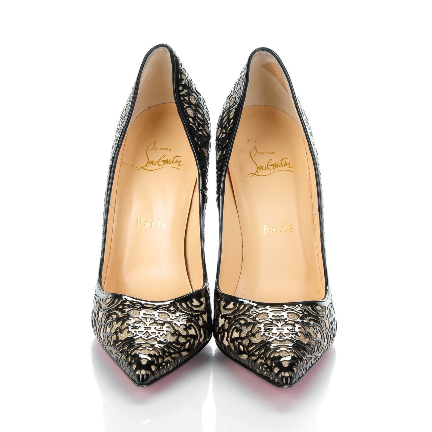 Patent Lace Glitter So Pretty 120 Pumps 39 Black