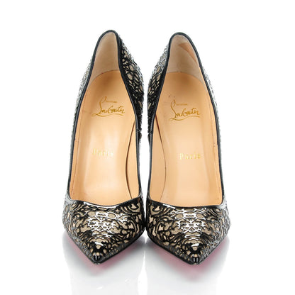 Christian Louboutin Patent Lace Glitter So Pretty 120 Pumps 39 Black 2 of 8