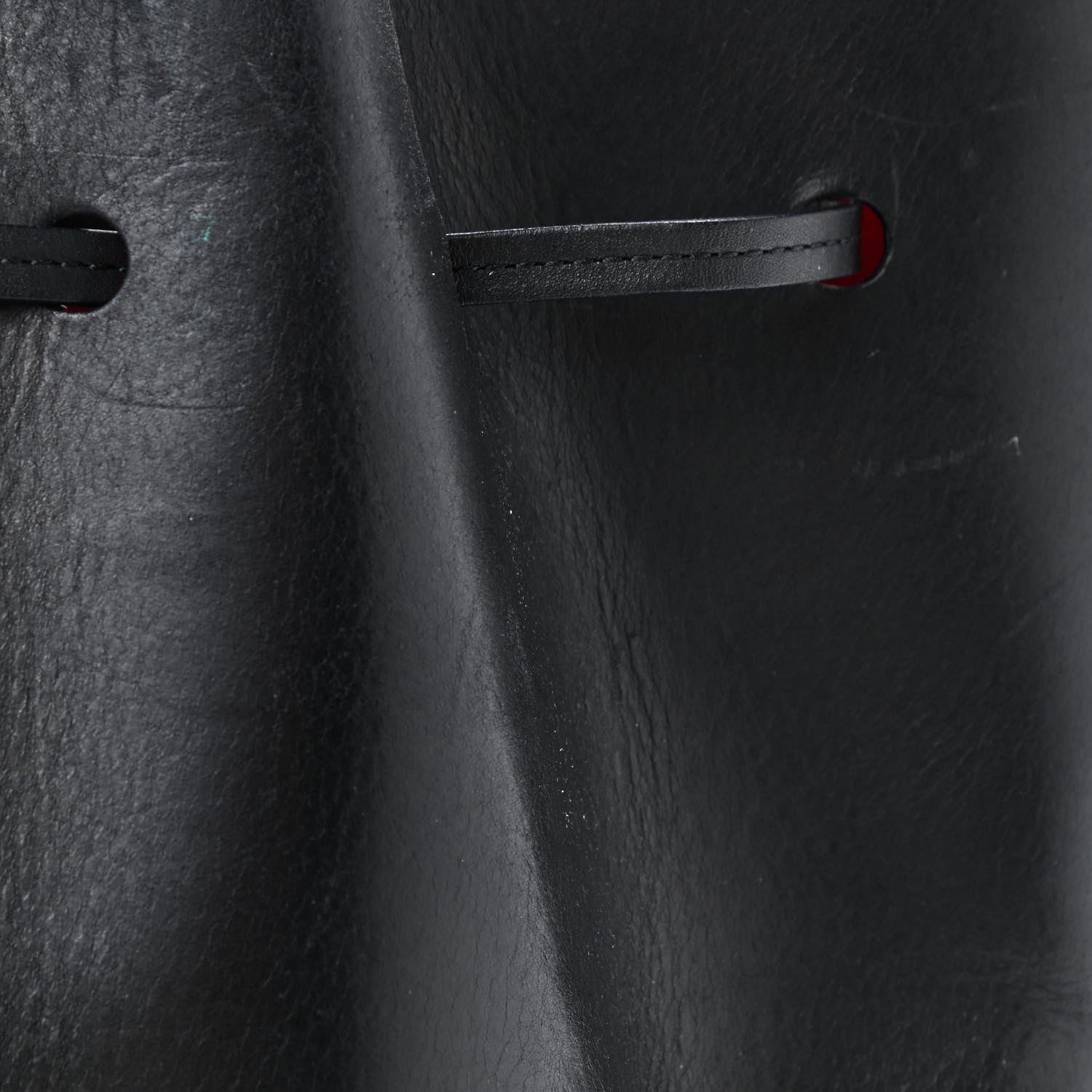 Mansur Gavriel Vegetable Tanned Calfskin Bucket Bag Black Flamma 9 of 11