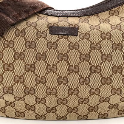 Gucci Monogram Medium Half Moon Hobo Dark Brown 8 of 12