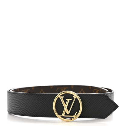 Louis Vuitton Monogram Epi 35mm LV Circle Reversible Belt 85 34 Black 2 of 7