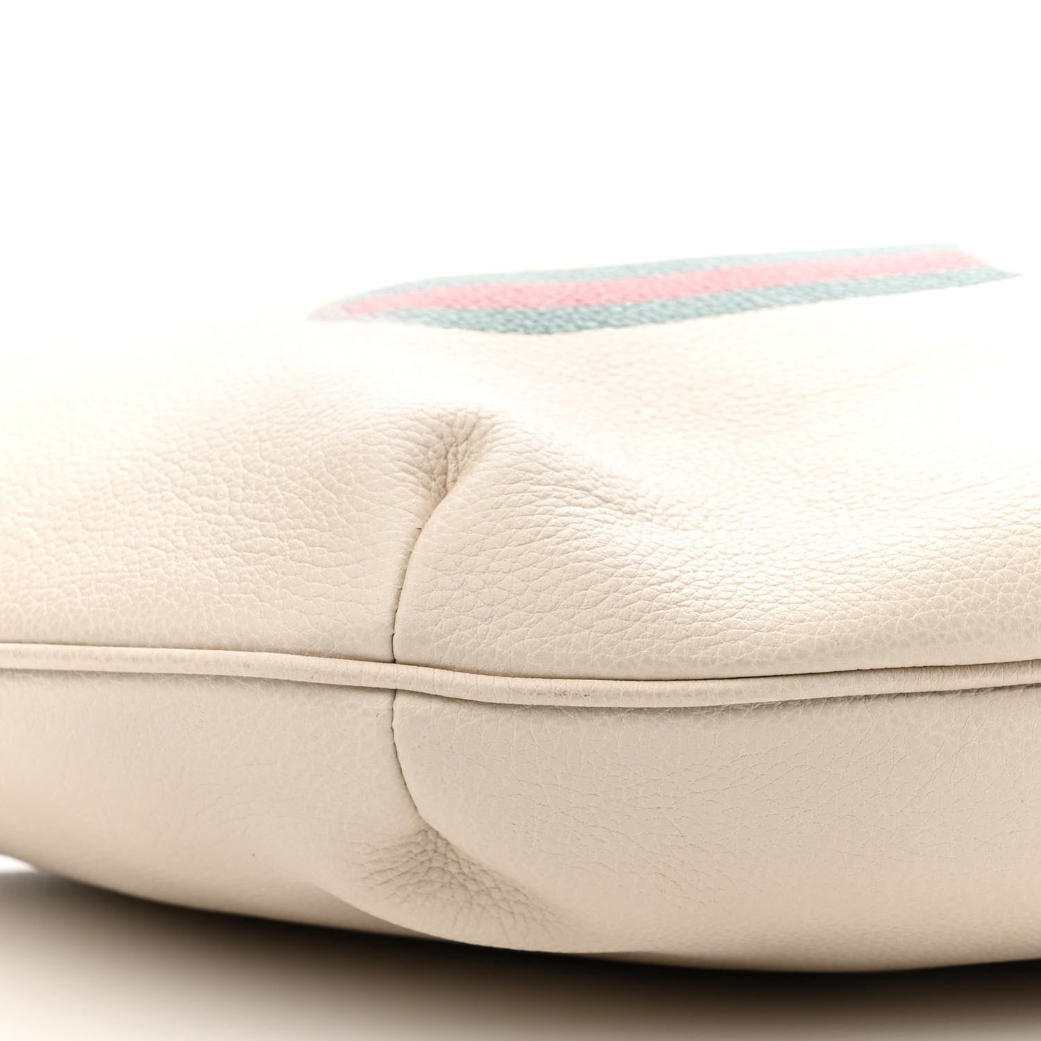 Gucci Grained Calfskin Logo Half Moon Hobo White 9 of 10