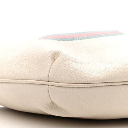 Gucci Grained Calfskin Logo Half Moon Hobo White 9 of 10