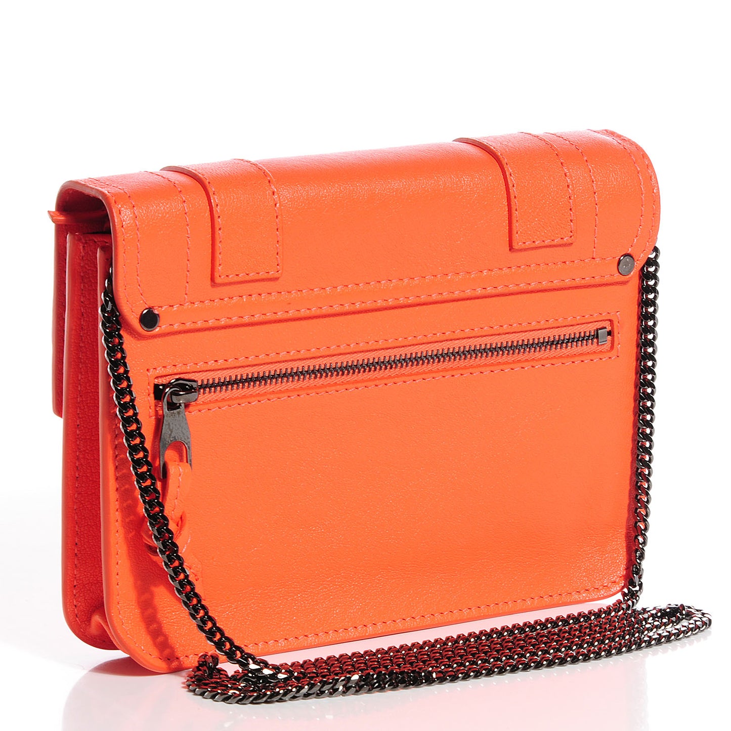Lambskin PS1 Large Chain Wallet Grapefruit