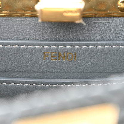 Fendi Vitello King Shiny Nappa Intreccio Petite Peekaboo I SEE U Satchel Tempesta 8 of 11