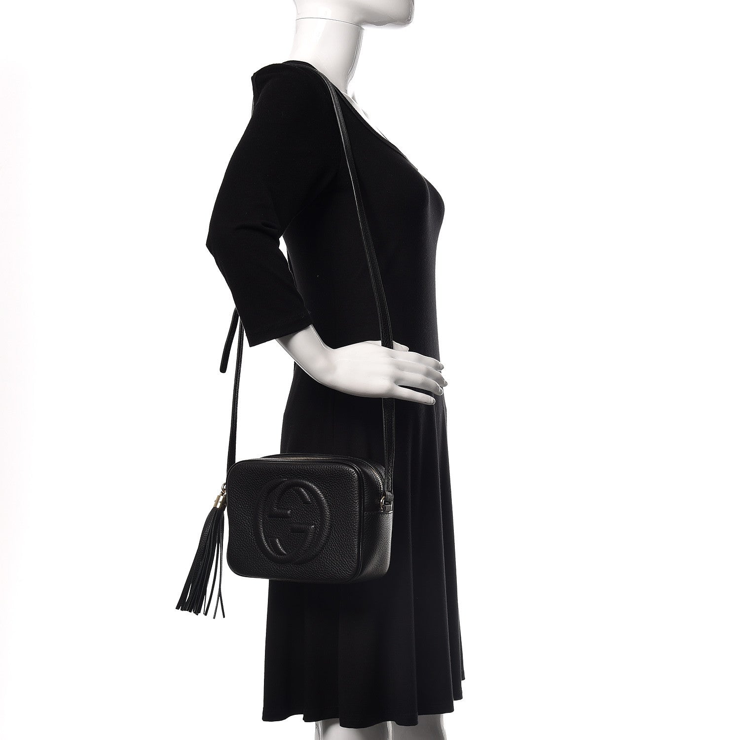 Gucci Pebbled Calfskin Small Soho Disco Bag Black 2 of 10