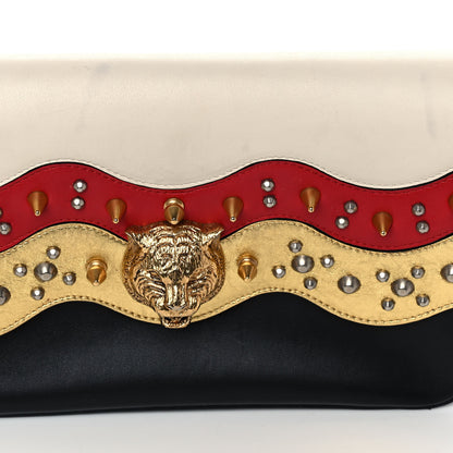 Gucci Nappa Studded Tiger Broadway Chain Shoulder Bag Multicolor 18 of 20